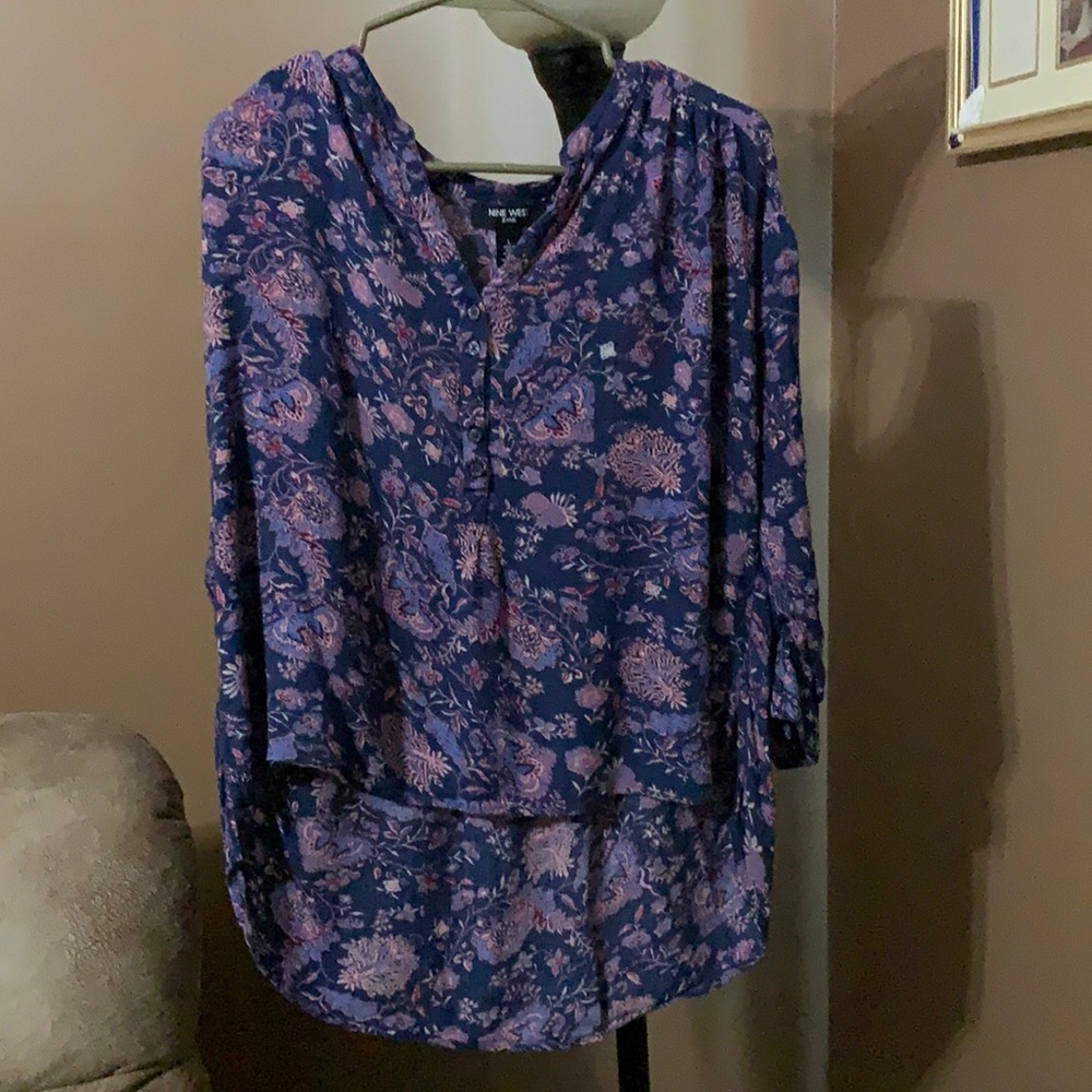Nine West floral blouse